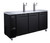 Omcan USA 50065 Three 0.5 Kegs Capacity Black Stainless Steel 2 Dispensers Draft Beer Cooler - 115 Volts 0.25 HP