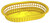 Omcan USA 80357 10" Yellow Plastic Oval Platter Basket