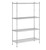 Omcan USA 45164 36" W Chrome Finish 4 Wire Shelves and Posts Shelving Unit