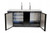 Omcan USA 50068 Three 0.5 Kegs Capacity Black Stainless Steel 2 Dispensers Draft Beer Cooler - 110 Volts 0.2 HP