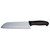 Omcan USA 12761 7" Stainless Steel Black Handle Granton Edge Blade Multi Purpose Knife