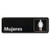 Winco SGN-369 9"W x 3"H Black Information Sign