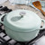 Lodge EC6D50 6 Qt. Round Desert Sage Porcelain Enameled Cast Iron Dutch Oven