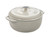 Lodge EC6D13 6 Qt. Oyster White Porcelain Enameled Cast Iron Round Dutch Oven with Cover