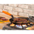 Lodge CRS12HH61 12" Heavy Gauge Carbon Steel Skillet with Orange Silicone Handle Holder