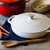 Lodge EC3CC13 3.6 Qt. Oyster White Porcelain Enameled Cast Iron Round Casserole with Cover