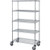 Quantum M1836C46-5 36" W x 18" D x 69" H Chrome Plated 5 Wire Shelves Mobile Cart