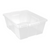 Quantum LC191507CL 21" W x 15.88" D x 7.75" H Clear Polypropylene Latch Container