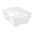 Quantum LC191507CL 21" W x 15.88" D x 7.75" H Clear Polypropylene Latch Container