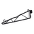 Quantum CB24BK Two 24" Black Epoxy Antimicrobial Cantilever Single Shelf Post Wall Mount