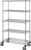 Quantum M1848C46-5 48" W x 18" D x 69" H Chrome Plated 5 Wire Shelves Mobile Cart
