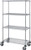 Quantum M1860C47 60" W x 18" D x 80" H Chrome Plated 4 Wire Shelves Mobile Cart