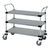 Quantum WRSC-2436-3SS 37.5" H x 36" W x 24" D 3 Shelves 2 U Shaped Handles Open Base Utility Cart