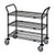 Quantum WRC-1842BK-3 37.5" H x 42" W x 18" D 3 Shelves 2 U Shaped Handles Open Base Utility Cart