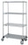 Quantum M1860CG47 60" W x 18" D x 80" H Chrome Plated 4 Shelves Mobile Cart