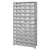 Quantum 1875-108CL 75" H x 36" W x 18" D Heavy Duty Galvanized Steel Finish 48 Clear Bins Shelving Unit