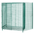 Quantum 2460-63SECP 63" H x 60" W x 24" D Green Epoxy Coated Finish Stationary Security Unit