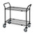 Quantum WRC-2448BK-2 37.5" H x 48" W x 24" D 2 Shelves 2 U Shaped Handles Open Base Utility Cart