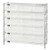 Quantum WR6-36-1236-109CL 36" W x 12" D Chrome Plated 6 Shelves Bin Wire Shelving System