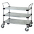 Quantum WRSC-2436SS-3S 37.5" H x 36" W x 24" D 3 Shelves 2 U Shaped Handles Open Base Utility Cart