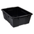 Quantum LC191507BK 21" W x 15.88" D x 7.75" H Black Polypropylene Latch Container