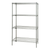 Quantum WR74-2124BK 24" W x 21" D x 74" H Black Epoxy Coated Wire Shelving Starter Kit