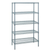 Quantum WR86-2148GY-5 48" W x 86" H x 21" D Gray Epoxy Antimicrobial Finish Wire Shelving Starter Kit