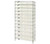 Quantum WR12-116CL 36" W x 24" D x 74" H Overall Size Chrome Plated Finish Bin Wire Shelving System