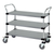 Quantum WRSC-1836-3SS 37.5" H x 36" W x 18" D 3 Shelves 2 U Shaped Handles Open Base Utility Cart