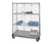 Quantum WRDBS4-63-2448EP 48" W x 24" D Chrome 4 Shelves Wire Enclosed Cart