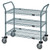 Quantum WRC-2436GY-3 37.5" H x 36" W x 24" D 3 Shelves 2 U Shaped Handles Open Base Utility Cart