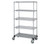 Quantum M2460CG47-5 60" W x 24" D x 80" H Chrome Plated 5 Shelves Mobile Cart
