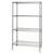 Quantum WR74-2436C 36" W x 24" D x 74" H Chrome Plated Wire Shelving Starter Kit