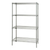 Quantum WR86-2472C 72" W x 24" D x 86" H Chrome Plated Finish Wire Shelving Starter Kit