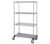 Quantum M2448CG47 48" W x 24" D x 80" H Chrome Plated 4 Shelves Mobile Cart