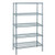 Quantum WR63-2148GY-5 48" W x 21" D x 63" H Gray Epoxy Antimicrobial Wire Shelving Starter Kit