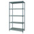 Quantum WR86-2442WPM-5 42" W x 24" D Green Epoxy Antimicrobial Coating 5 Shelves Stationary Wire Plastic Mat Shelving Unit