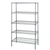Quantum WR63-2448C-5 48" W x 24" D x 63" H Chrome Plated Wire Shelving Starter Kit