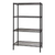 Quantum WR86-1836BK 36" W x 86" H x 18" D Black Epoxy Antimicrobial Finish Wire Shelving Starter Kit