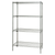 Quantum WR63-2460C 60" W x 24" D x 63" H Chrome Plated Wire Shelving Starter Kit