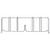 Quantum DIV21 21" D x 8" H Chrome Plated Wire Shelf Divider