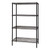 Quantum WR63-1460BK 60" W x 14" D x 63" H Black Epoxy Antimicrobial Wire Shelving Starter Kit