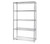 Quantum WR86-3072C-5 72" W x 30" D x 86" H Chrome Plated Finish Wire Shelving Starter Kit