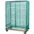 Quantum MD1860-70SECP 70" H x 60" W x 18" D Green Epoxy Coated Finish Mobile with Dolly Base Security Unit