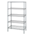 Quantum WR74-2436C-5 36" W x 24" D x 74" H Chrome Plated Wire Shelving Starter Kit