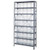 Quantum 1875-SB804CL 75" H x 36" W x 18" D Heavy Duty Galvanized Steel Finish 35 Clear Bins Shelving Unit