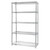 Quantum WR63-2430S-5 30" W x 24" D x 63" H Stainless Steel Wire Shelving Starter Kit