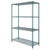 Quantum RWR72-1830LDP 30" W x 72" H x 18" D Green Epoxy Antimicrobial Finish Convenient Shelving Unit Pack