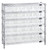 Quantum WR6-36-1236-102CL 36" W x 12" D Chrome Plated 6 Shelves Bin Wire Shelving System