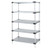 Quantum WR63-1442SG-5 42" W x 14" D x 63" H Galvanized Steel Solid Shelving Starter Kit